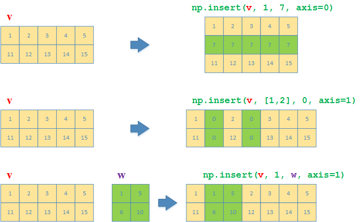 Insert rows & columns